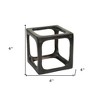 HomeRoots 4" Black Cast Iron Cube Tabletop Sculpture - 3 of 4