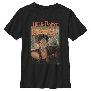 Boys Harry Potter and the Philosopher's Stone Goblet Of Fire Cover T Shirt - 1 of 4