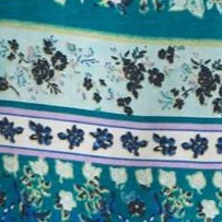 deep teal patchwork stripe