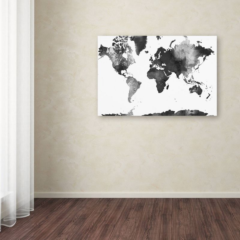 24&#34; x 32&#34; World Map BG1 by Marlene Watson - Trademark Fine Art, 4 of 6