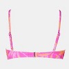 Women's Tropical Paradise Vibrant Pink Floral Printed Underwire Bikini Top- Cupshe - 3 of 4