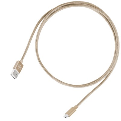 SilverStone Technology  Reversible USB-A to Reversible Micro-B cable 1 meter(3.3ft) Nylon Braided and aluminum shell Gold