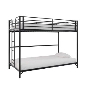 Demi Easy Assembly Metal Bunk Bed Black - Room & Joy - 1 of 4