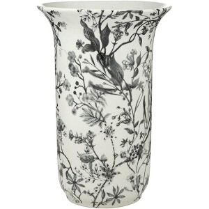 Dahlia Studios Prentiss 14" High Black and White Ceramic Decorative Vase - 1 of 4