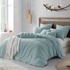 Swift Home | Microfiber Washed Crinkle Duvet Cover Set - 4 of 4