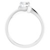 Pompeii3 3/4Ct Round Natural Diamond Solitaire Twist Engagement Ring 10k White Gold - 2 of 4