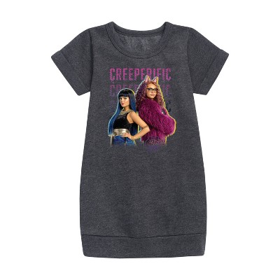 - Monster High - Creeperific Graphic Short Sleeve Fleece Dress