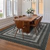 Bordered Braided Print Rug – Modern Washable Stain Resistant Non-Slip Indoor Carpet for Living Room, Bedroom, Nursery – Colorful - 2 of 4
