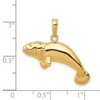 Black Bow Jewelry 14k Yellow Gold 26mm Manatee Pendant - 4 of 4