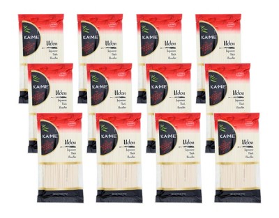Ka-Me Japanese Thick Udon Noodles - Case of 12/8 oz