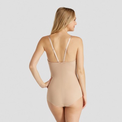 Assets by Spanx Women's Shaping Micro Low Back Cupped Bodysuit Shapewear -  Neutral XL, by Assets by SPANX
