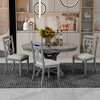 Whisen 5-Piece Extendable Wood Dining Table Set with 4-Upholstered Chairs - 2 of 4