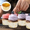 Unique Bargains Round-Grid Greaseproof Single-sided Aluminum Foil Cupcake Liners 50 Pcs - 4 of 4