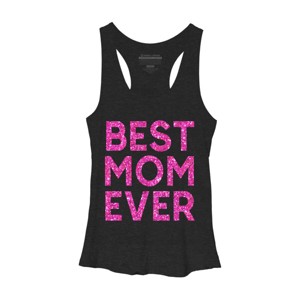 Women's Design By Humans Best Mom Ever Confetti Text By MeowShop Racerback Tank Top - 1 of 2