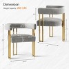 Upholstered Dining Chair Set Of 2,Chenille Dining Chair With Gold Metal Leg Morden Design For Kitchen  Dining Room Or Living Room-Tanpinhause - 3 of 4