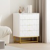 Coolmee 4 Drawer Dresser, Modern Dresser Drawers, Drawer Organizer with Metal Legs, Storage Chest Cabinet for Bedroom, Living Room, Hallway, Closet - 4 of 4