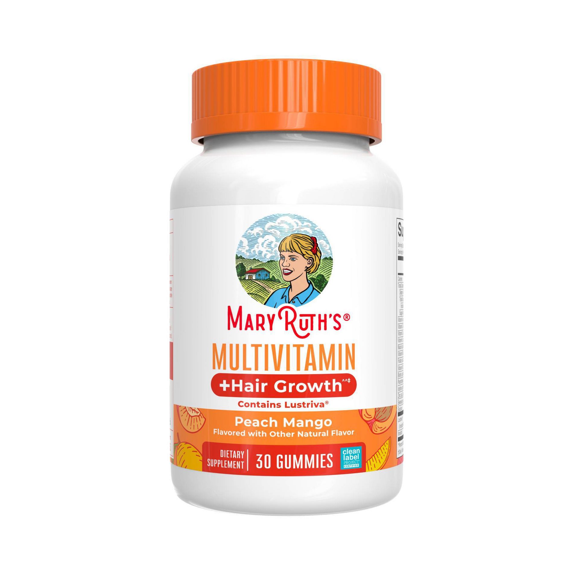 MaryRuth's Multivitamin + Hair Growth Gummies - Peach Mango - 30ct