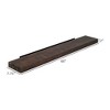 Aghana Digitals 48" Walnut Brown Fir Wood Fireplace Mantel Shelf with Invisible Bracket, Solid Wood - 3 of 4