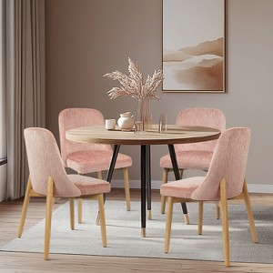 Vatros Chenille Upholstered Side Chair Dining Chairs - 1 of 4