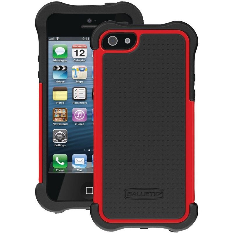 Ballistic Shell Gel MAXX Case for Apple iPhone 5/5S - Black/Red, 1 of 4