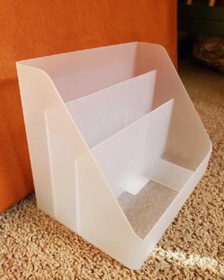 Medium Plastic Desk Organizer Clear - Brightroom™