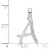 Black Bow Jewelry Sterling Silver and CZ, Lauren Collection, Initial A Pendant - 4 of 4