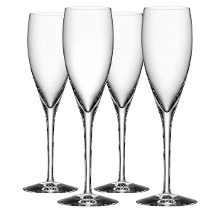 Orrefors More 5 Fl. Oz. Stemmed Champagne Flute Glasses - Set of 4, Festive Glasses - Kitchen & Dining Crystal Glassware - Dishwasher Safe - 1 of 4
