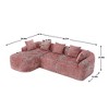 NicBex L-Shaped Modular Sectional Sofa,3-Seat Boucle Couch with Chaise and 5 Pillows for Living Room,Apartment,Office - 3 of 4