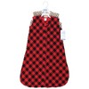 Hudson Baby Infant Girl Thermal Sleeveless Sleeping Bag 2pk, Buffalo Plaid Leopard - 2 of 4