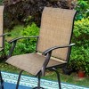 2pk Outdoor Swivel Bar Height Stools - Captiva Designs: Patio Seating with Footrest & Armrests - image 3 of 4