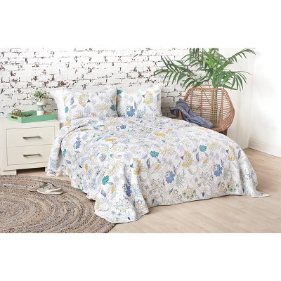 Lagoon Reversible Cotton Twin Quilt