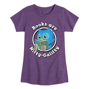 Girls' - Daniel Tiger - Books Are A Hoot Fitted Short Sleeve Graphic T-Shirt - 1 of 4