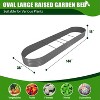 Chery Life 12X3X1.5 ft Galvanized Raised Garden Beds Outdoor, Oval Large Metal Planter for Planting Vegetables Flowers Herb, Gray - 2 of 4