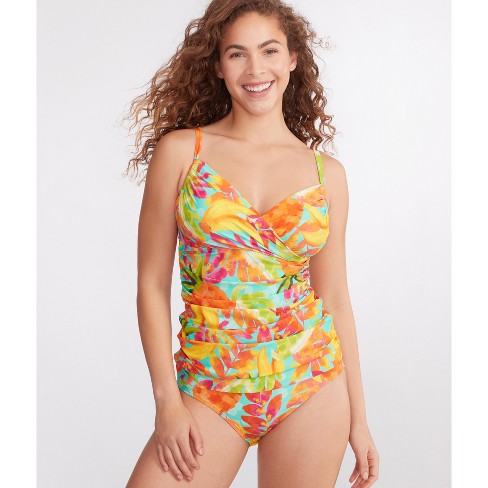 Sunsets Women's Printed Serena Underwire Tankini Top - 709P 38E/36F/34G  Lush Luau