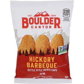 Boulder Canyon Hickory Barbeque Potato Chips - Case of 55 - 1.5 oz