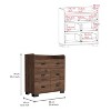 NicBex 5 Drawer Dresser for Bedroom,Mordern Storage Cabinet with Open Shelf for Living Room,Dining Room,Hallway - 3 of 4