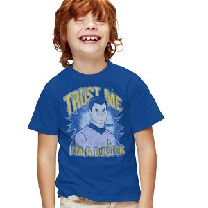 Boys' Star Trek Doctor T-Shirt Royal Blue X Small - 1 of 4