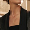 EVERLY JEWELRY |10K Yellow Gold Abstract Shape Lariat Necklace - 17 inch - 2 of 4