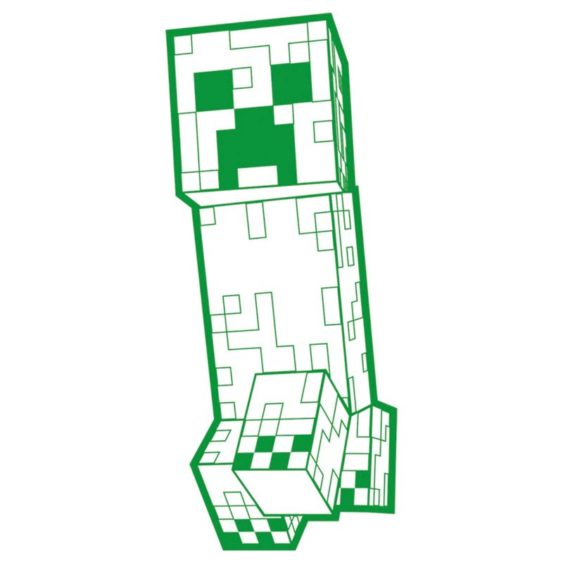 Boy's Minecraft Creeper Outline T-Shirt, 2 of 5