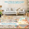Washable Floral Medallion Print Low Pile Non-Slip Area Rugs Boho Vintage Large Accent Rug Floor Carpet - 3 of 4