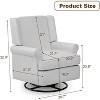 Acekool Swivel Glider Rocking Chair, 360° Rotation & Smooth Rock, Upholstered Maternity Seat for Nursery, Living Room & Office - 2 of 4