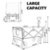 FURNIinspire Outdoor Serving Carts Collapsible Folding Wagon 300L Collapsible Wagon with Tailgate All-Terrain Wheels, Red, 35.43"*21.85"*39.17" - 3 of 4