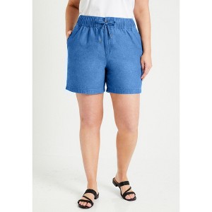 June + Vie by Roaman's Denim Bermuda Shorts - 1 of 4
