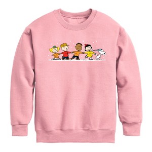Boys' - Peanuts - Group Skate Graphic Long Sleeve Fleece Sweatshirt - 1 of 4