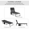 Chic Crate - Outsunny 450lb Reclining Sun Lounger - 9-Position ErgoLock™ & Detachable Cooling Pillow - UltraFold™ for Beach/Patio, Obsidian Black - 4 of 4