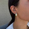 Adornia 14k Gold Plated Crystal and Plain Chunky Hoop Set - 2 of 4