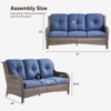 Buenhomino Outdoor Patio Couch Wicker Sofa - 3 Seater Rattan Sofa for Outside Patio Garden with Deep Seating and Olefin Cushions - 3 of 4
