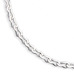 Black Bow Jewelry Men's 5.5mm, Sterling Silver Fancy Link Chain Necklace - 1 of 4