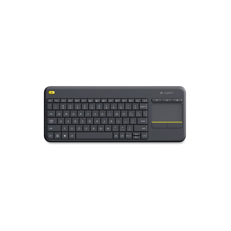 Logitech K400 Plus Touchpad Wireless Keyboard Black - USB Wireless Connectivity - On/Off Power Switch - 2.40 GHz Operating Frequency, 1 of 4