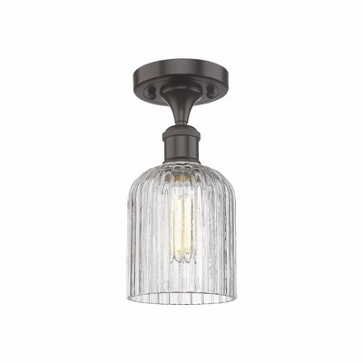 Bridal Veil - 1 Light Semi-Flush Mount In Art Deco Style-10.25 Inches Tall and 5 Inches Wide